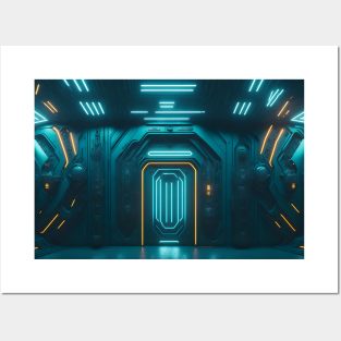 Spaceship futuristic interior Posters and Art